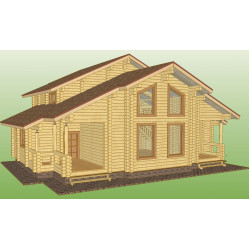 Дом из оцилиндрованного бревна 