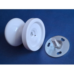 Ручка односторонняя d 51мм цельнолитая рукоятка " белая" 1 шт