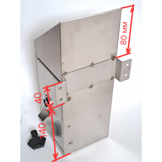 Пепельница 4 USH dv настенная 10*10*26 см С торцевой дверцей .1шт