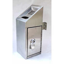 Пепельница настенная 10*10*26 см с внутренним контейнером