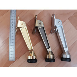 Фиксатор открывания  тяжёлой двери "Козья ножка 85мм" ( золото) . Стальной 