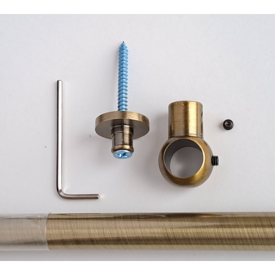 Ковродержатель d 13 мм 1,5 метра Торцевые крепления. Цвет "бронза"