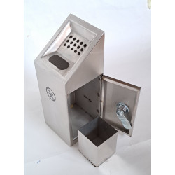 Пепельница настенная 10*10*26 см С дверцей.1шт