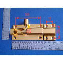Шпингалет 75*40 мм цвет "матовая латунь"