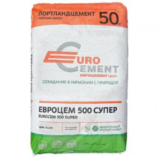 Евроцемент М500 ЦЕМ II/А-Ш 42.5 Н 50 кг Евроцемент М500 ЦЕМ II/А-Ш 42.5 Н 50 кг