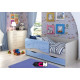 Кровать Алиса КР811 800*1400 Голубой металлик