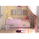 Кровать Алиса КР811 800*1400 Розовый металлик