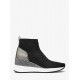 Skyler Embellished Metallic Stretch Knit Sock Sneaker